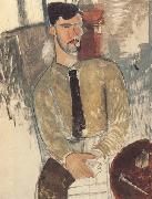Amedeo Modigliani Henri Laurens assis (mk38) oil painting artist